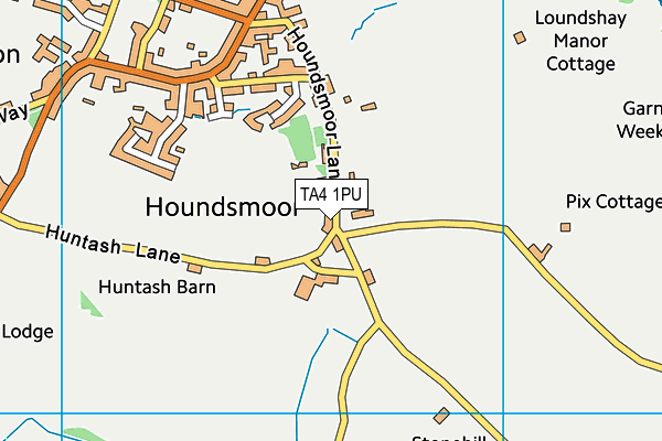 TA4 1PU map - OS VectorMap District (Ordnance Survey)