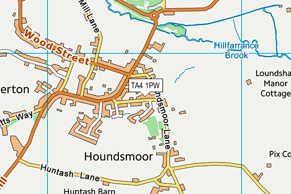 TA4 1PW map - OS VectorMap District (Ordnance Survey)