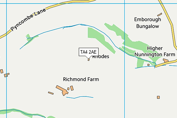 TA4 2AE map - OS VectorMap District (Ordnance Survey)