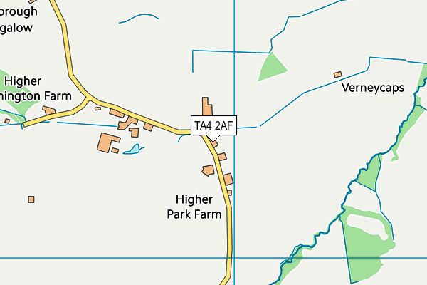 TA4 2AF map - OS VectorMap District (Ordnance Survey)