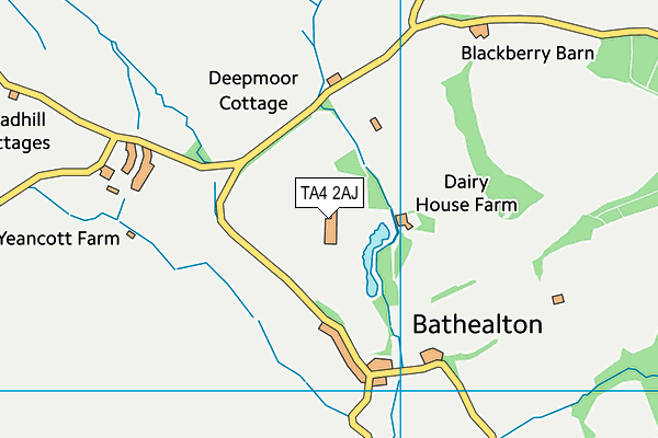 TA4 2AJ map - OS VectorMap District (Ordnance Survey)