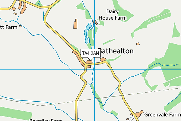 TA4 2AN map - OS VectorMap District (Ordnance Survey)