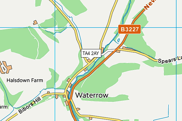 TA4 2AY map - OS VectorMap District (Ordnance Survey)