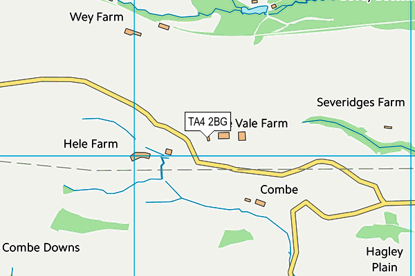 TA4 2BG map - OS VectorMap District (Ordnance Survey)