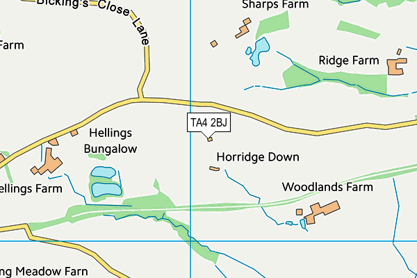 TA4 2BJ map - OS VectorMap District (Ordnance Survey)