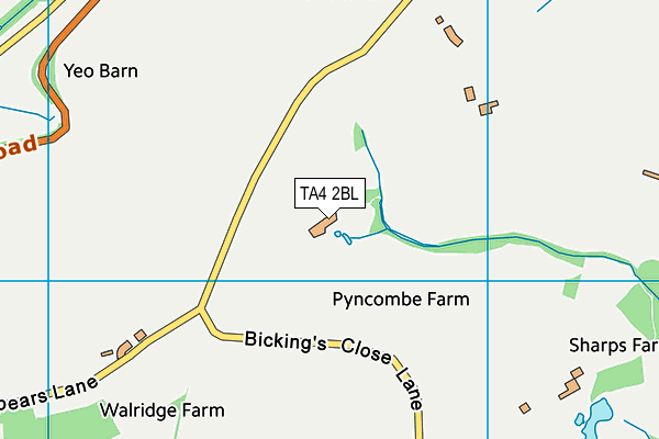 TA4 2BL map - OS VectorMap District (Ordnance Survey)