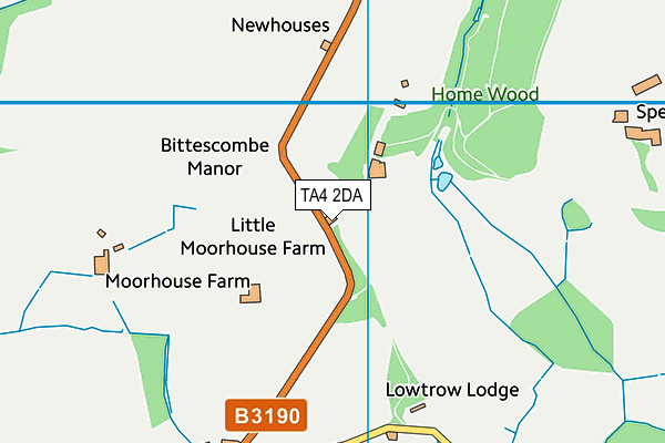 TA4 2DA map - OS VectorMap District (Ordnance Survey)