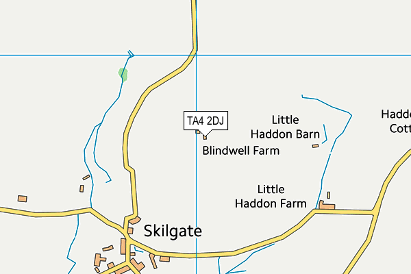 TA4 2DJ map - OS VectorMap District (Ordnance Survey)