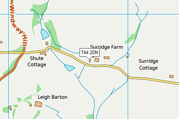 TA4 2DN map - OS VectorMap District (Ordnance Survey)