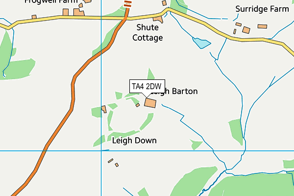 TA4 2DW map - OS VectorMap District (Ordnance Survey)