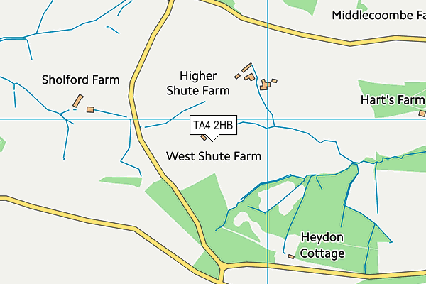 TA4 2HB map - OS VectorMap District (Ordnance Survey)