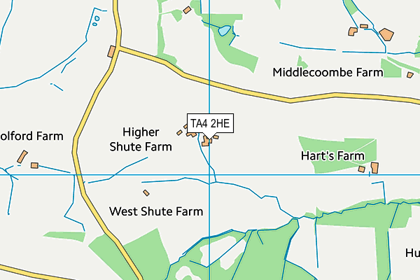 TA4 2HE map - OS VectorMap District (Ordnance Survey)