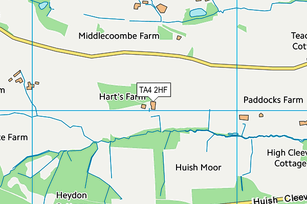 TA4 2HF map - OS VectorMap District (Ordnance Survey)