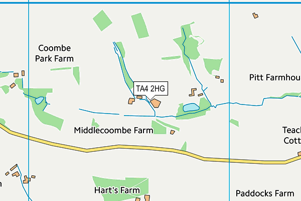 TA4 2HG map - OS VectorMap District (Ordnance Survey)