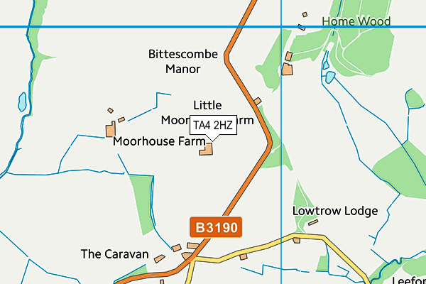 TA4 2HZ map - OS VectorMap District (Ordnance Survey)