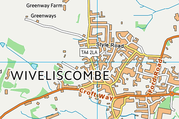 Wiveliscombe Primary School map (TA4 2LA) - OS VectorMap District (Ordnance Survey)
