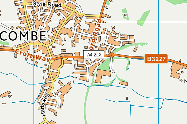 TA4 2LX map - OS VectorMap District (Ordnance Survey)