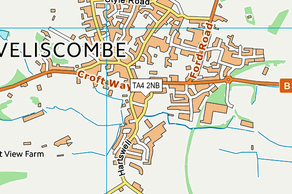 TA4 2NB map - OS VectorMap District (Ordnance Survey)