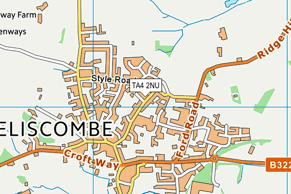 TA4 2NU map - OS VectorMap District (Ordnance Survey)