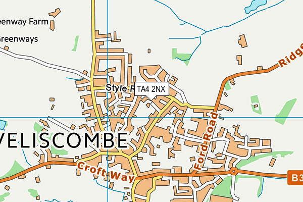 TA4 2NX map - OS VectorMap District (Ordnance Survey)