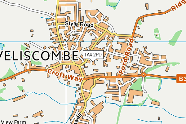 TA4 2PD map - OS VectorMap District (Ordnance Survey)