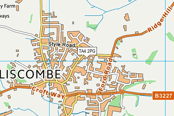 TA4 2PG map - OS VectorMap District (Ordnance Survey)