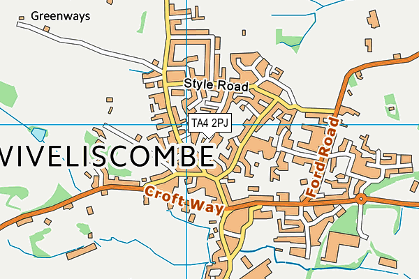 TA4 2PJ map - OS VectorMap District (Ordnance Survey)