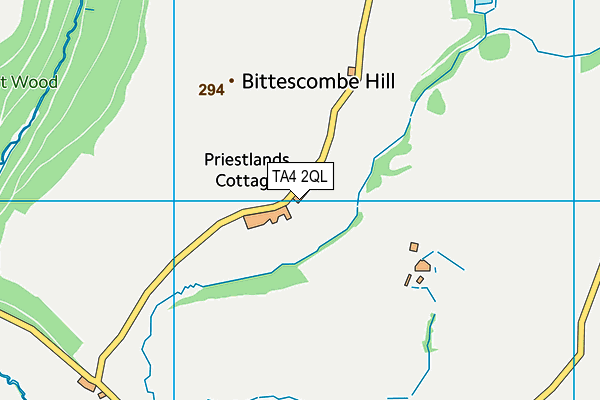 TA4 2QL map - OS VectorMap District (Ordnance Survey)