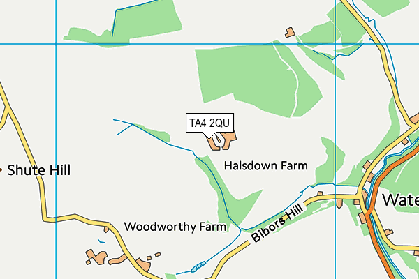 TA4 2QU map - OS VectorMap District (Ordnance Survey)