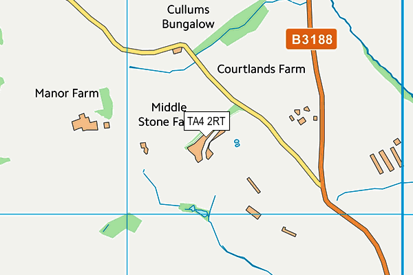 TA4 2RT map - OS VectorMap District (Ordnance Survey)