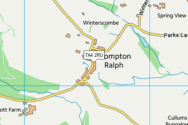 TA4 2RU map - OS VectorMap District (Ordnance Survey)