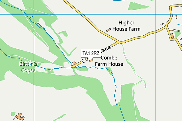 TA4 2RZ map - OS VectorMap District (Ordnance Survey)