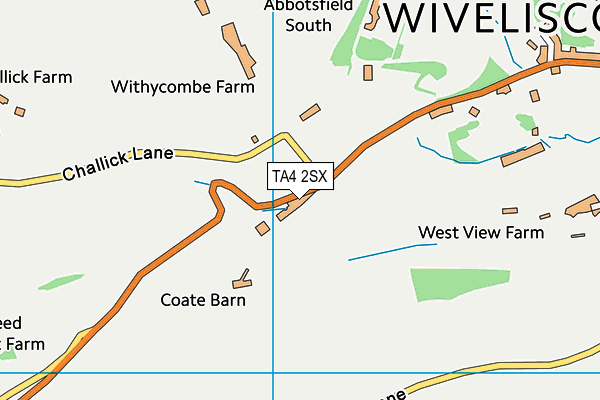 TA4 2SX map - OS VectorMap District (Ordnance Survey)