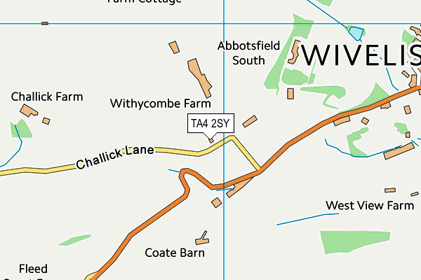 TA4 2SY map - OS VectorMap District (Ordnance Survey)