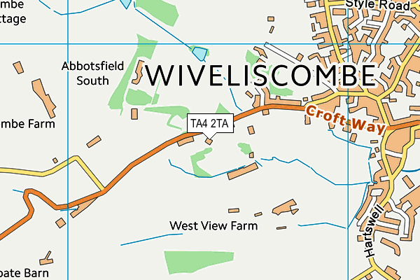 Wiveliscombe War Memorial Recreation Ground map (TA4 2TA) - OS VectorMap District (Ordnance Survey)