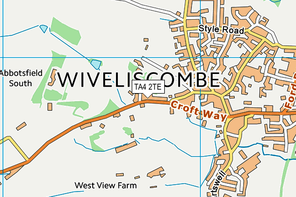 TA4 2TE map - OS VectorMap District (Ordnance Survey)