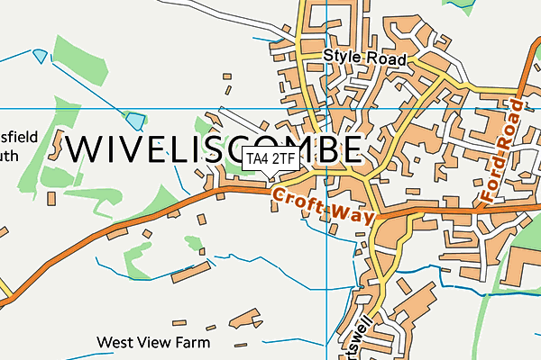 TA4 2TF map - OS VectorMap District (Ordnance Survey)