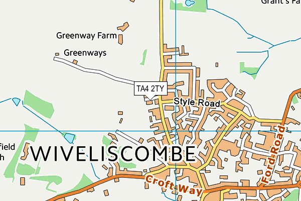 TA4 2TY map - OS VectorMap District (Ordnance Survey)