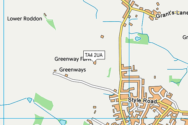 TA4 2UA map - OS VectorMap District (Ordnance Survey)