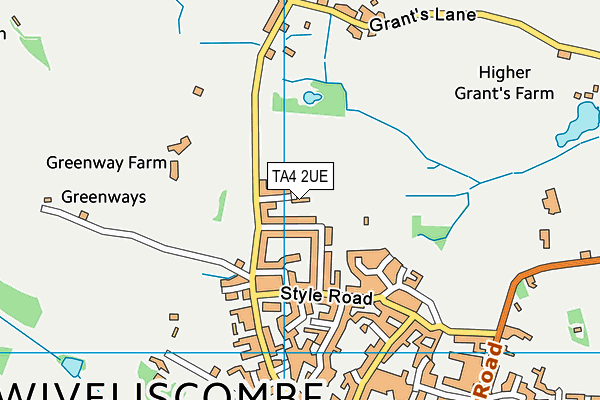 TA4 2UE map - OS VectorMap District (Ordnance Survey)