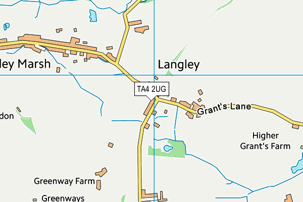 TA4 2UG map - OS VectorMap District (Ordnance Survey)