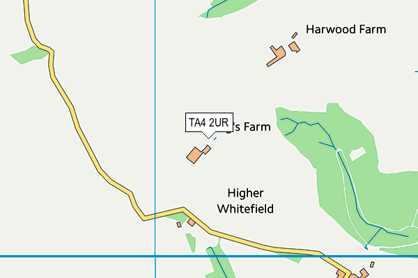 TA4 2UR map - OS VectorMap District (Ordnance Survey)