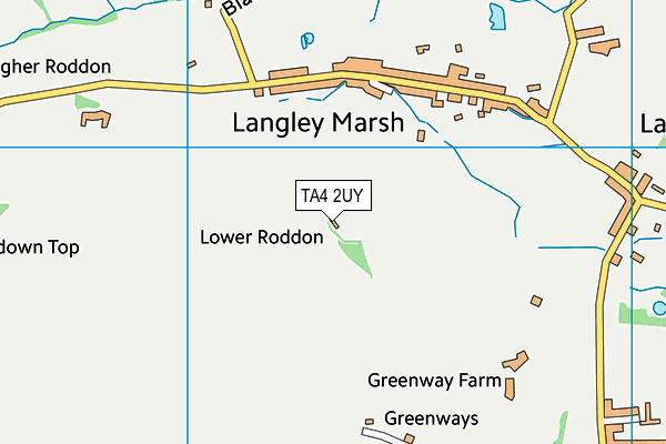 TA4 2UY map - OS VectorMap District (Ordnance Survey)