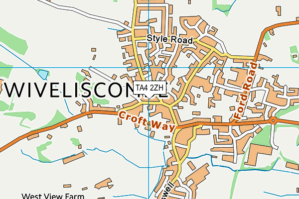 TA4 2ZH map - OS VectorMap District (Ordnance Survey)