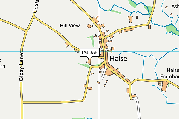 TA4 3AE map - OS VectorMap District (Ordnance Survey)