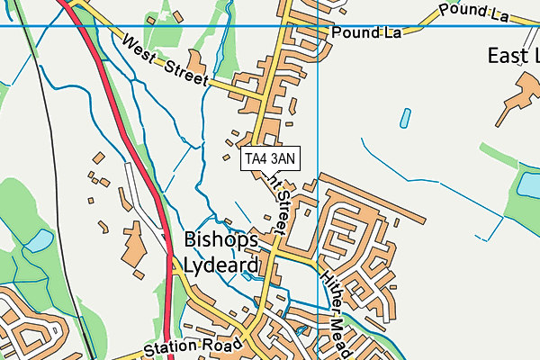 Bishops Lydeard Church School map (TA4 3AN) - OS VectorMap District (Ordnance Survey)