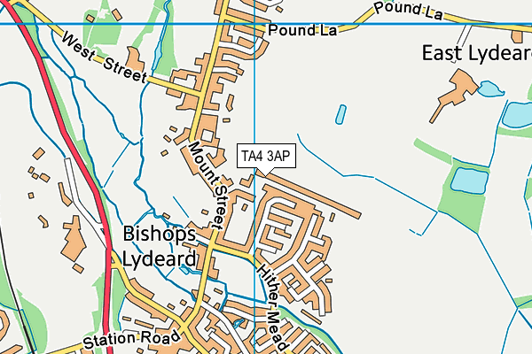 TA4 3AP map - OS VectorMap District (Ordnance Survey)