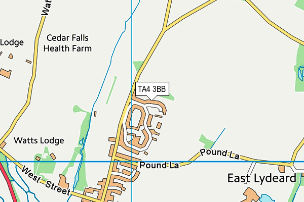 TA4 3BB map - OS VectorMap District (Ordnance Survey)