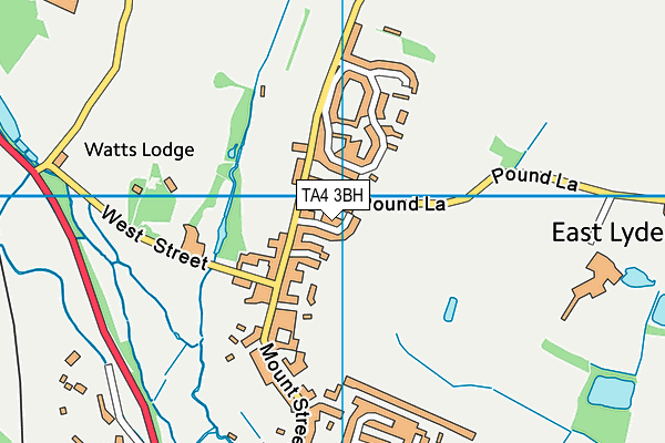 TA4 3BH map - OS VectorMap District (Ordnance Survey)