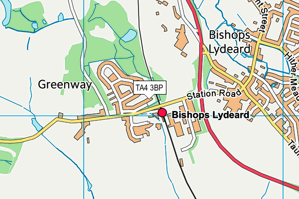 TA4 3BP map - OS VectorMap District (Ordnance Survey)